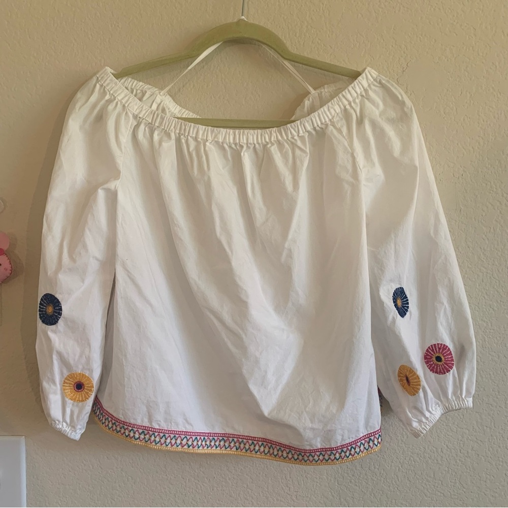 Madewell Embroidered Off-the-Shoulder Top